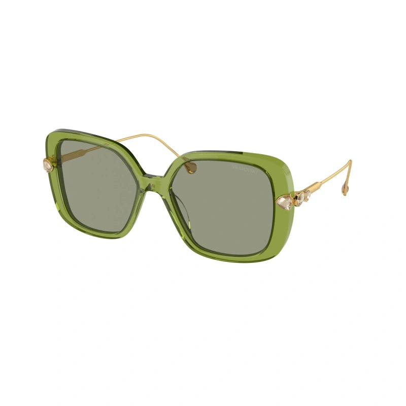 SWAROVSKI SK 6011 - 3002/2 VERDE TRASPARENTE | OCCHIALE DA SOLE DONNA CALIBRO 55