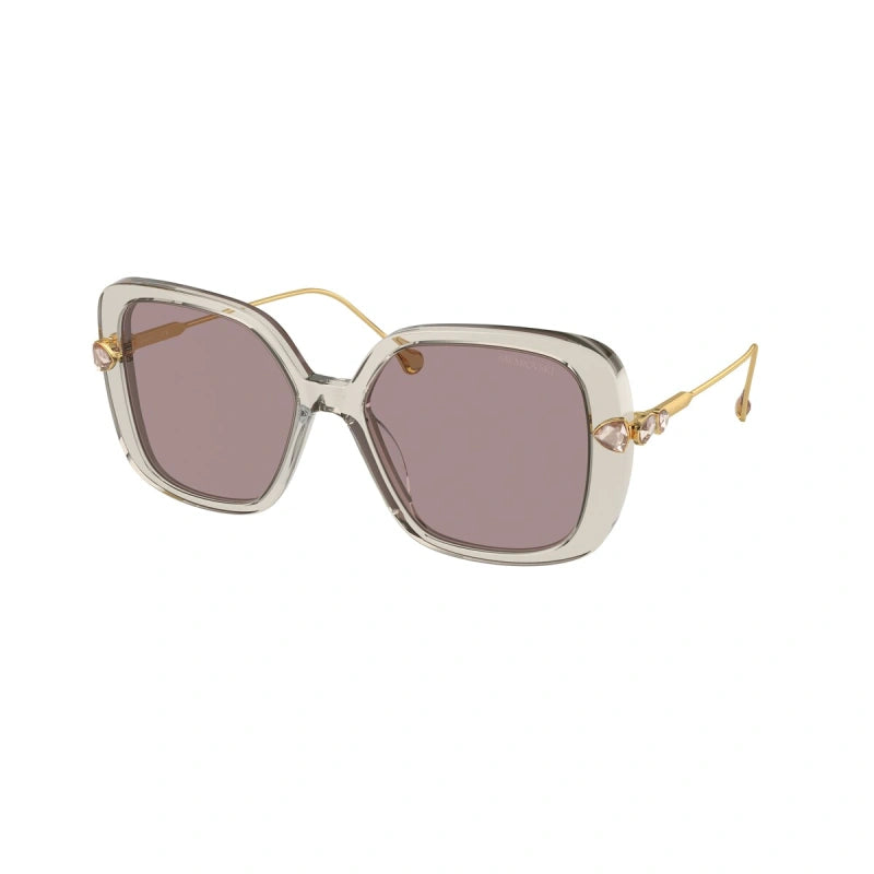 SWAROVSKI SK 6011 - 3003LA MARRONE CHIARO TRASPARENTE | OCCHIALE DA SOLE DONNA CALIBRO 55
