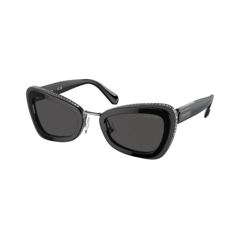 SWAROVSKI SK 6012 - 101087 NERO/GRIGIO | OCCHIALE DA SOLE DONNA CALIBRO 52