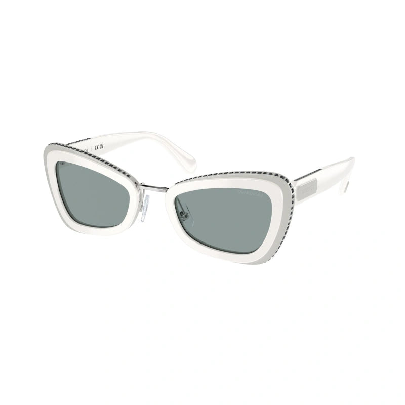 SWAROVSKI SK 6012 - 1012/1 BIANCO/GRIGIO | OCCHIALE DA SOLE DONNA CALIBRO 52