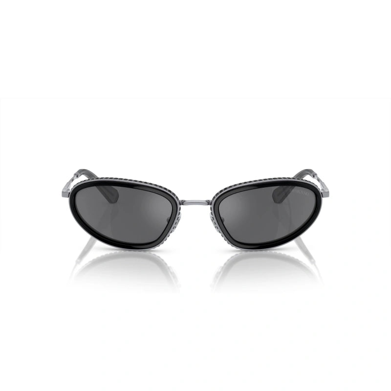 SWAROVSKI SK 7004 - 40116G ARGENTO SCURO/NERO | OCCHIALE DA SOLE DONNA CALIBRO 55