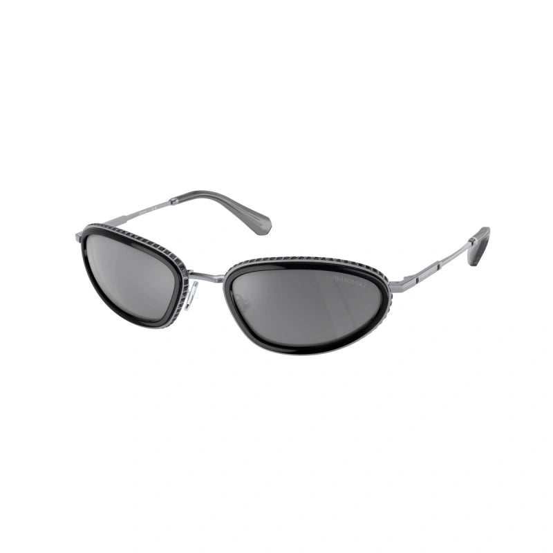 SWAROVSKI SK 7004 - 40116G DARK SILVER/BLACK | WOMEN'S SUNGLASSES, CALIBER 55 