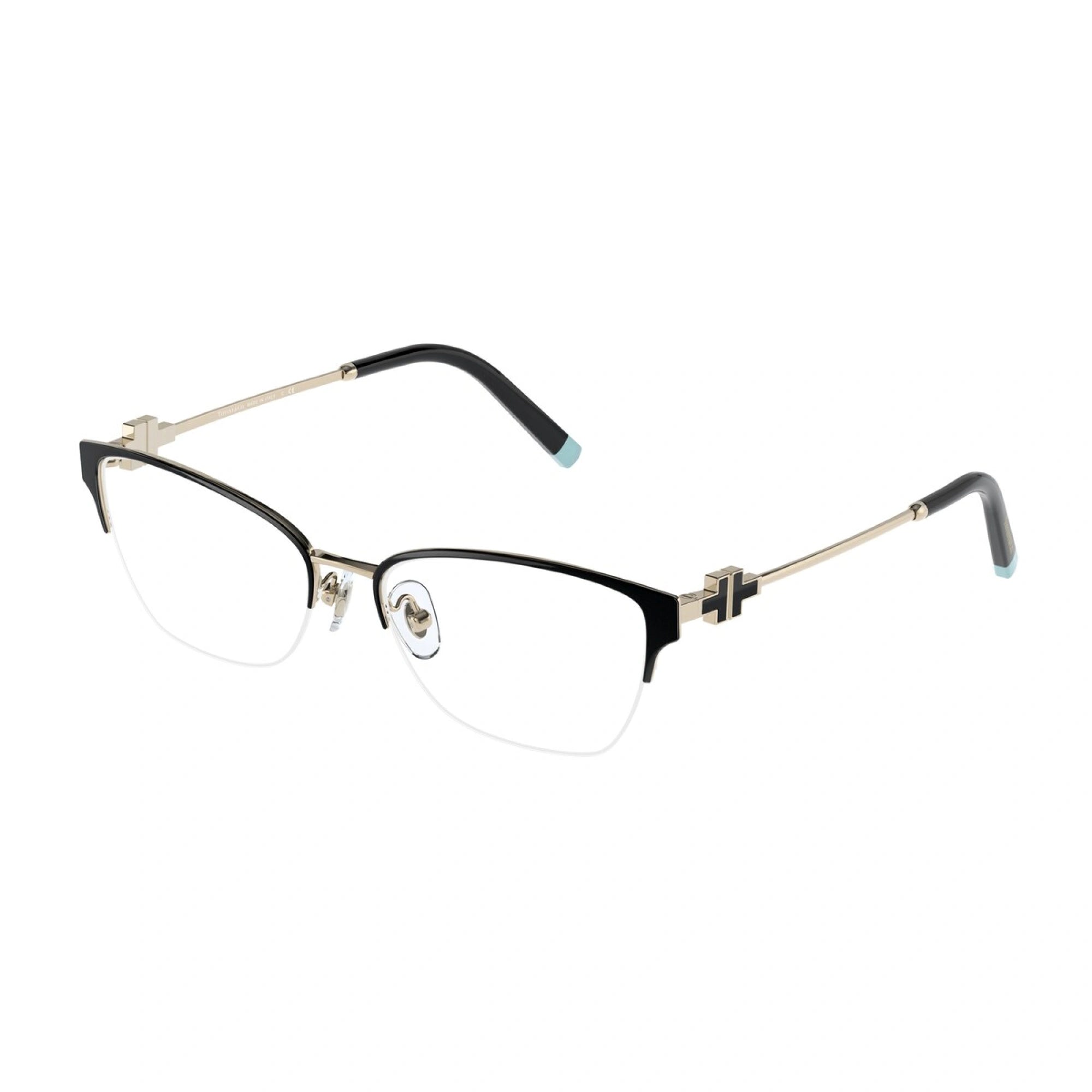TIFFANY TF 1141 - 6164 NERO SU ORO PALLIDO | OCCHIALE DA VISTA DONNA | CALIBRO 54