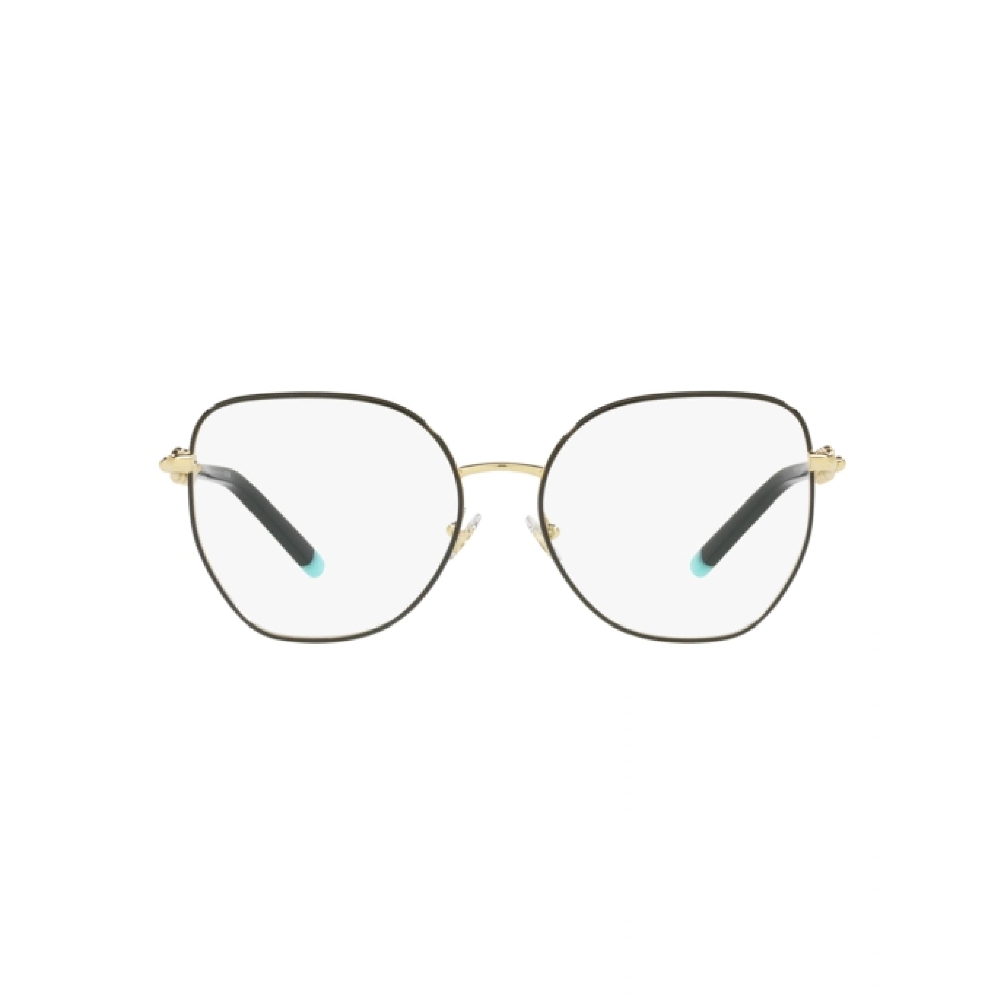 TIFFANY TF 1147 - 6164 NERO SU ORO PALLIDO | OCCHIALE DA VISTA DONNA | CALIBRO 55