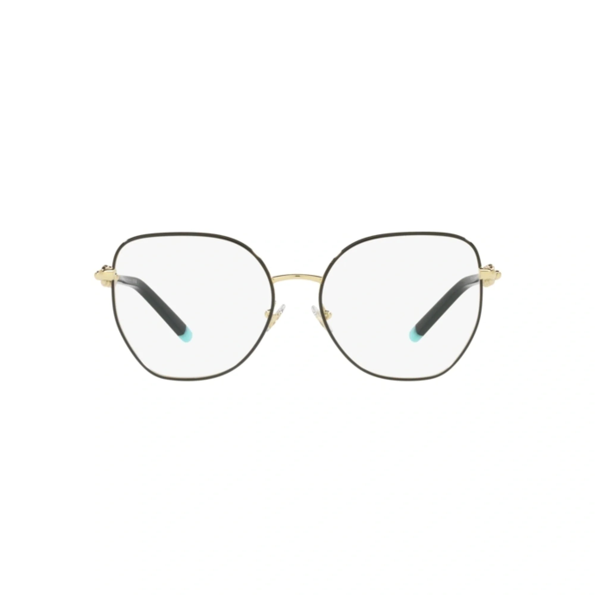 TIFFANY TF 1147 - 6164 NERO SU ORO PALLIDO | OCCHIALE DA VISTA DONNA | CALIBRO 57