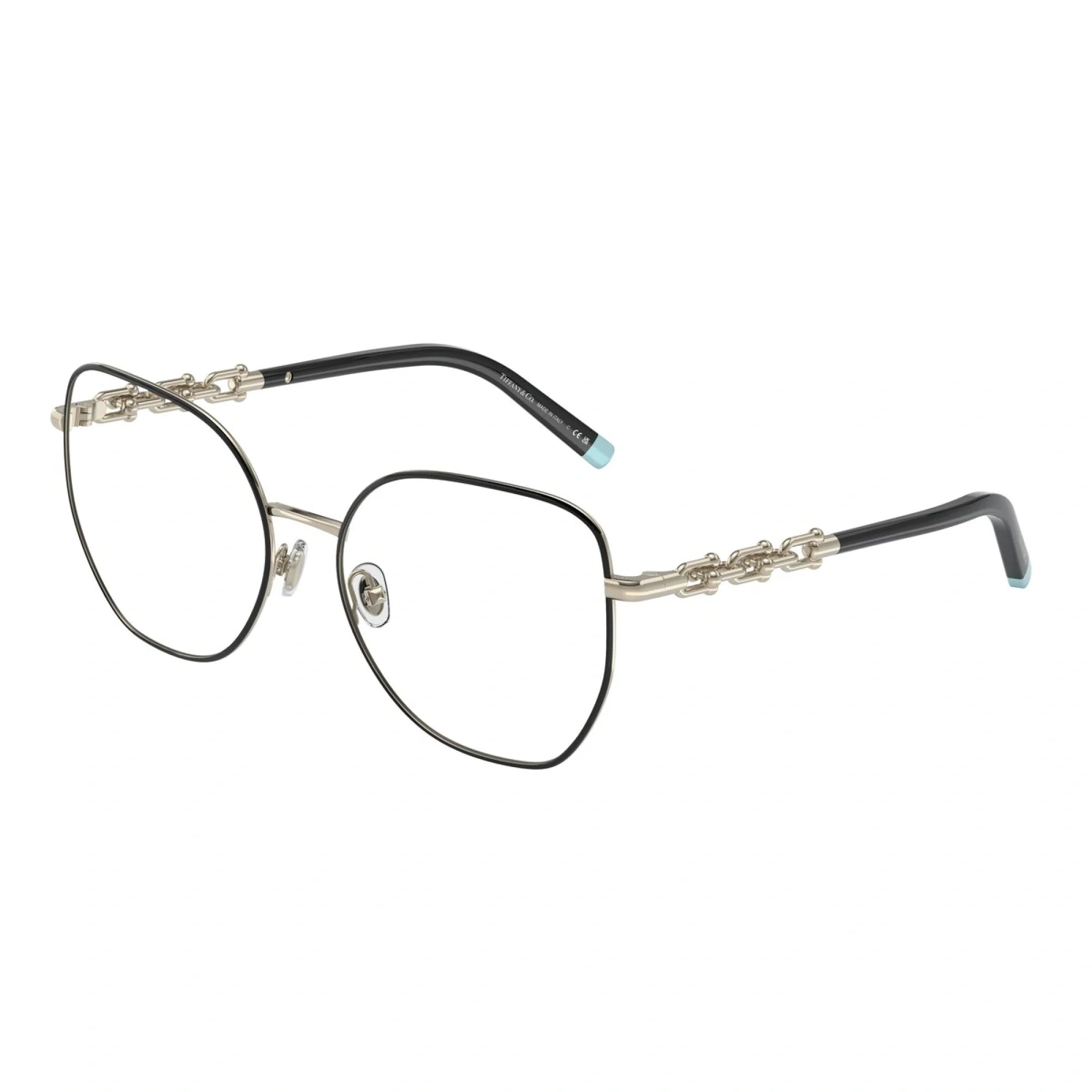 TIFFANY TF 1147 - 6164 NERO SU ORO PALLIDO | OCCHIALE DA VISTA DONNA | CALIBRO 57