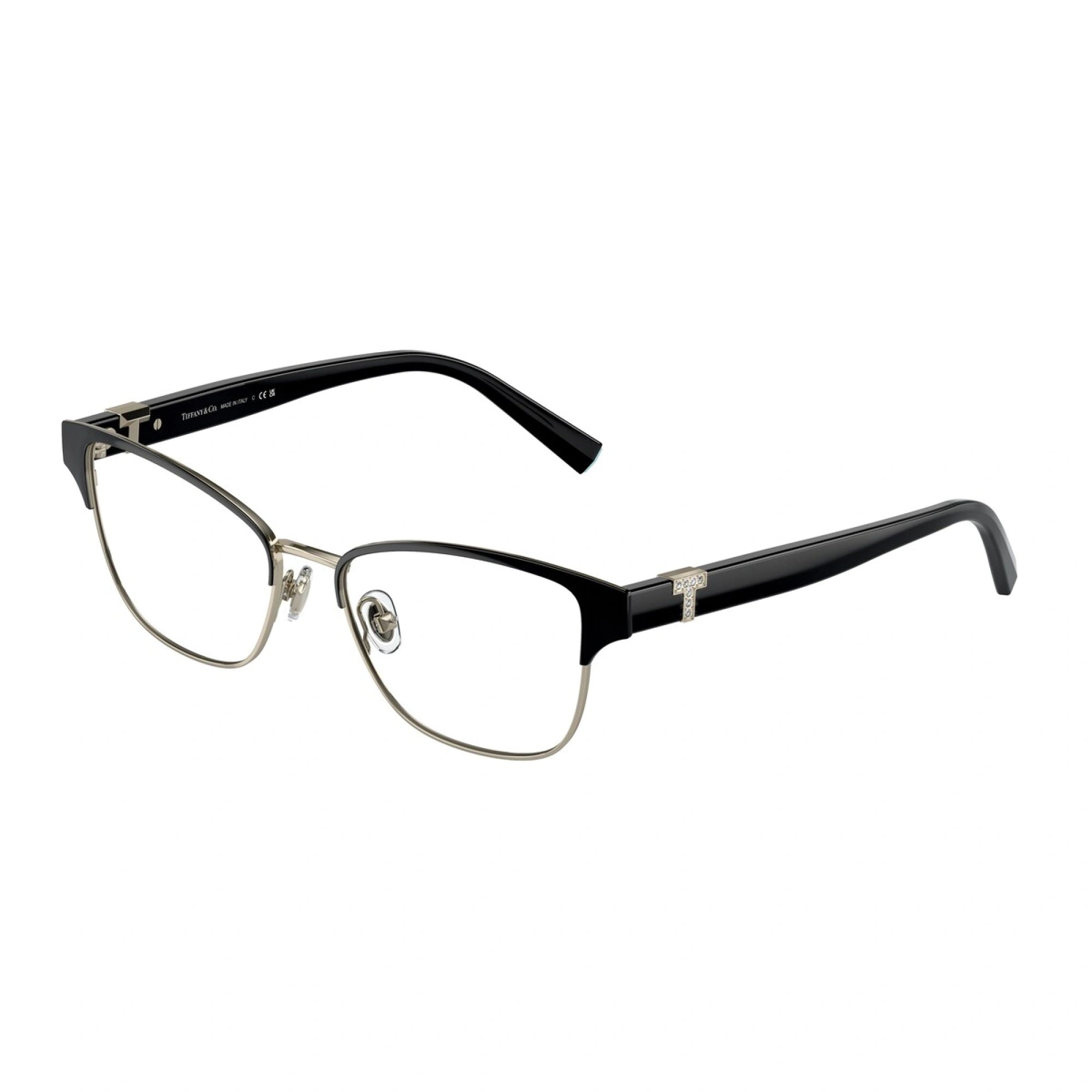 TIFFANY TF 1152B - 6166 NERO SU ORO PALLIDO | OCCHIALE DA VISTA DONNA | CALIBRO 52