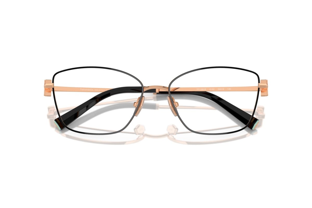 OCCHIALE DA VISTA DONNA | TIFFANY TF 1160B - 6162 NERO SU ORO ROSA - CALIBRO 54