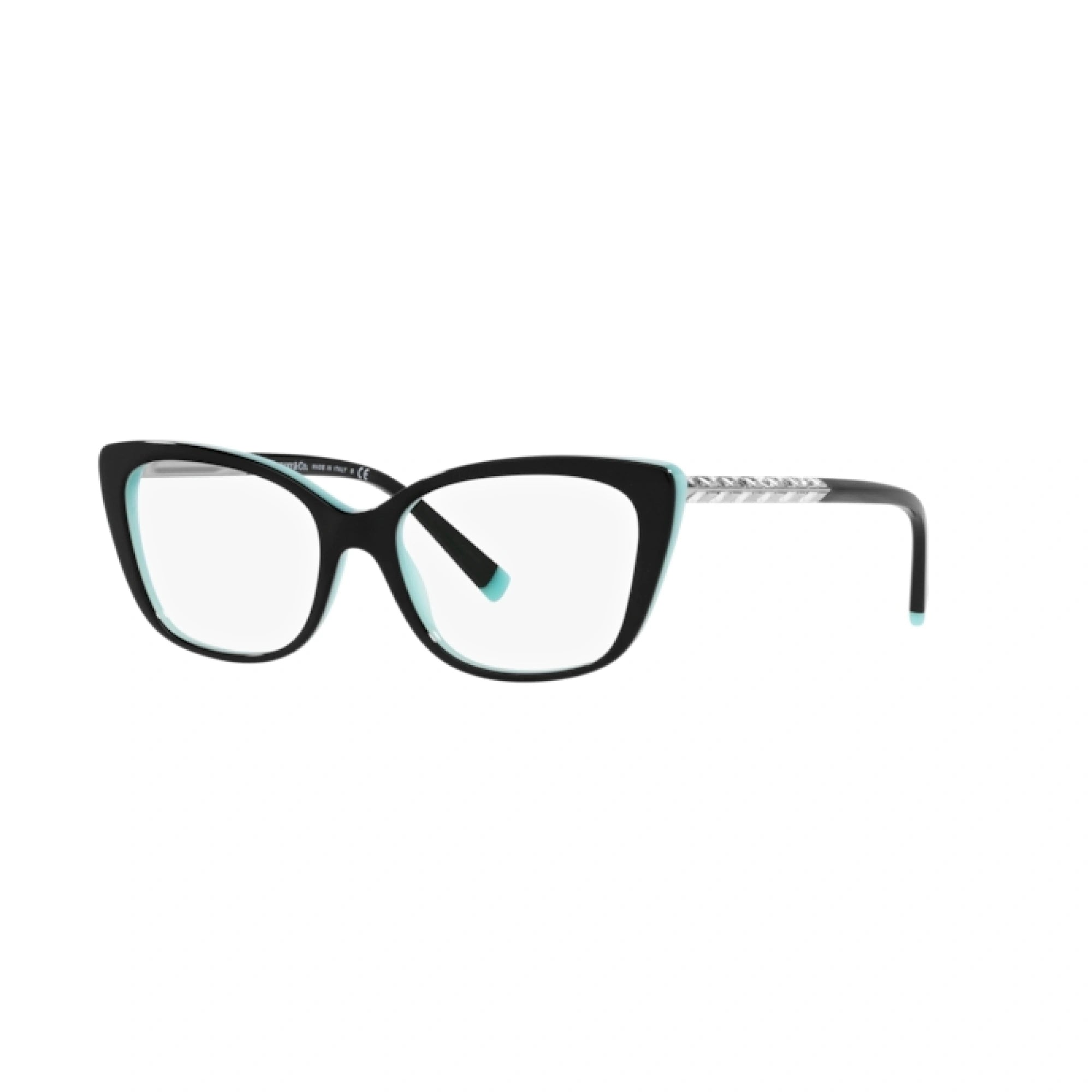 TIFFANY TF 2208B - 8055 NERO SU BLU TIFFANY | OCCHIALE DA VISTA DONNA | CALIBRO 54