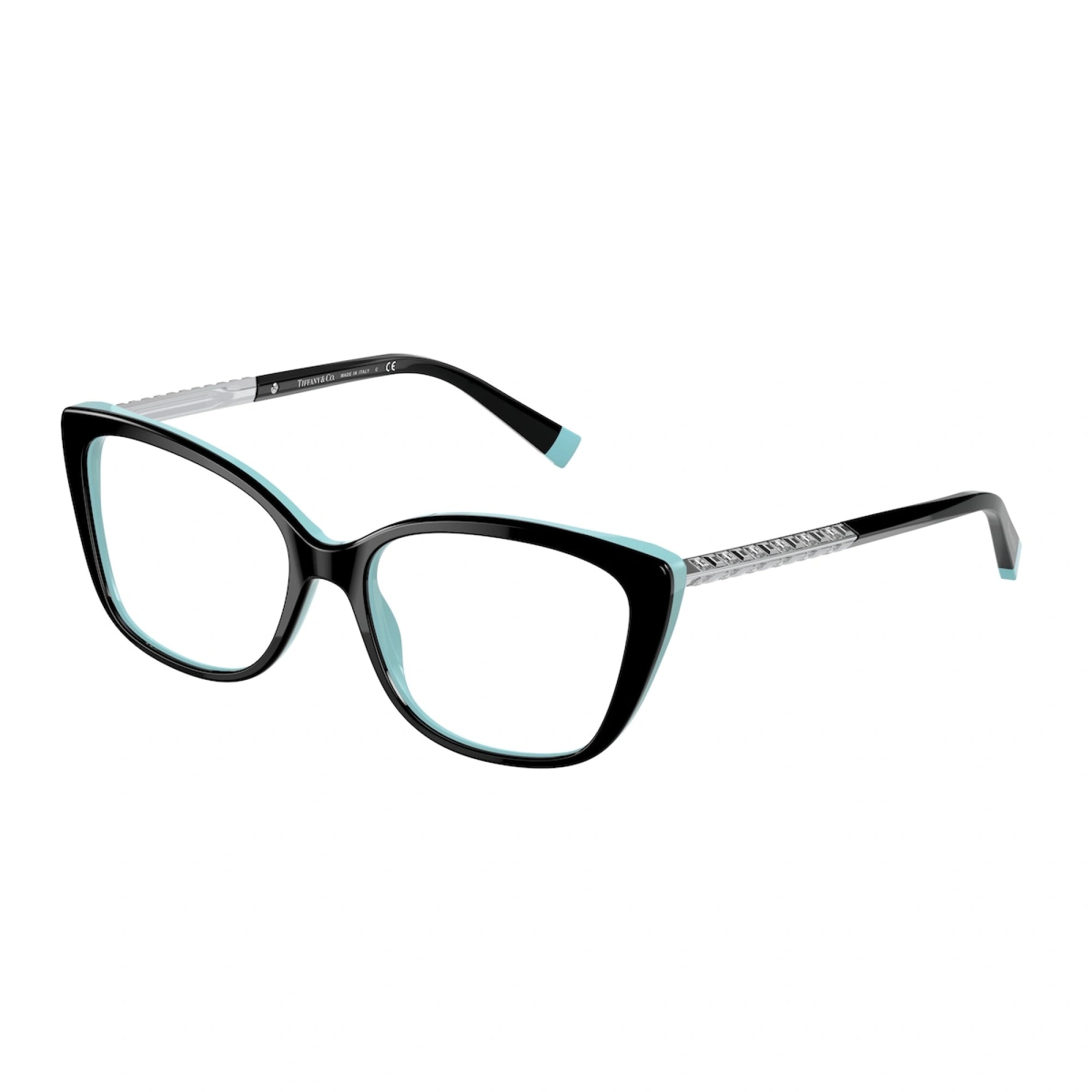 TIFFANY TF 2208B - 8055 NERO SU BLU TIFFANY | OCCHIALE DA VISTA DONNA | CALIBRO 54