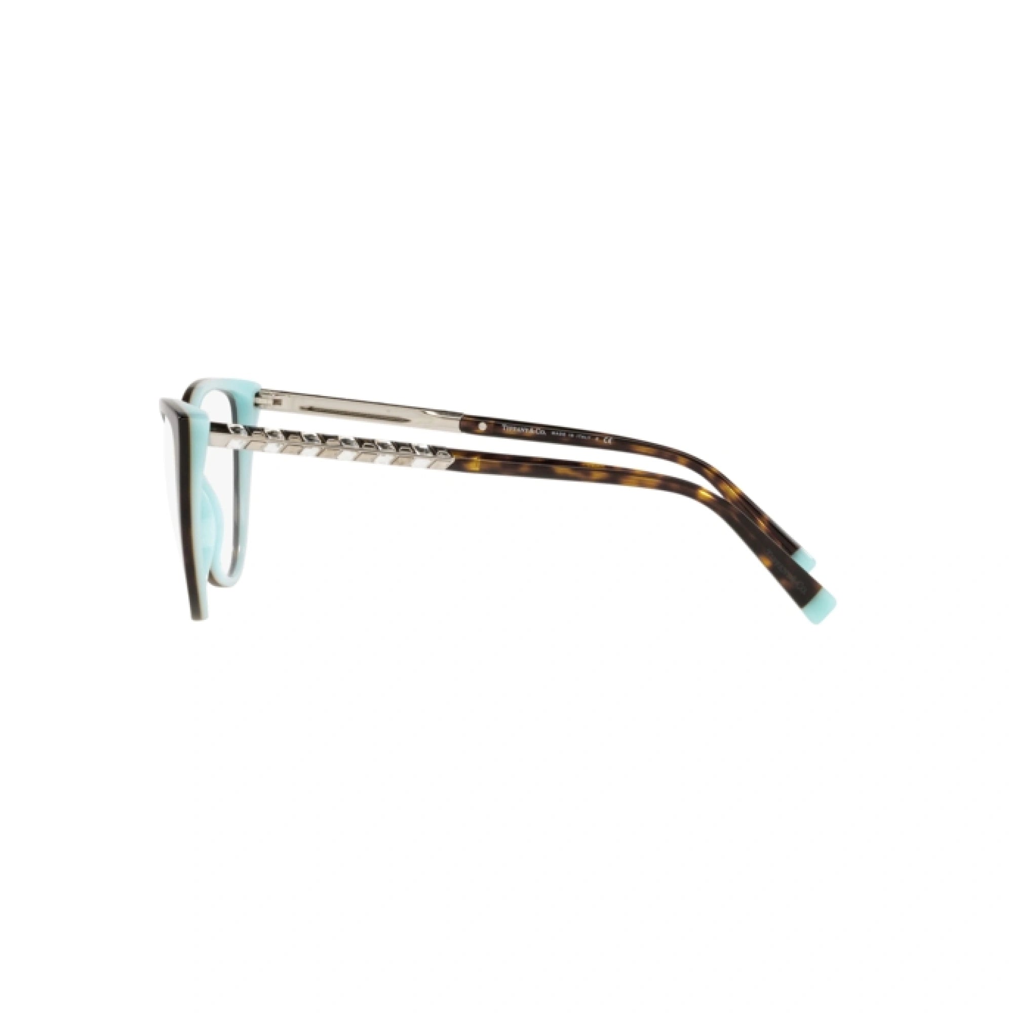 TIFFANY TF 2214B - 8134 HAVANA SU TIFFANY BLUE | OCCHIALE DA VISTA DONNA | CALIBRO 55