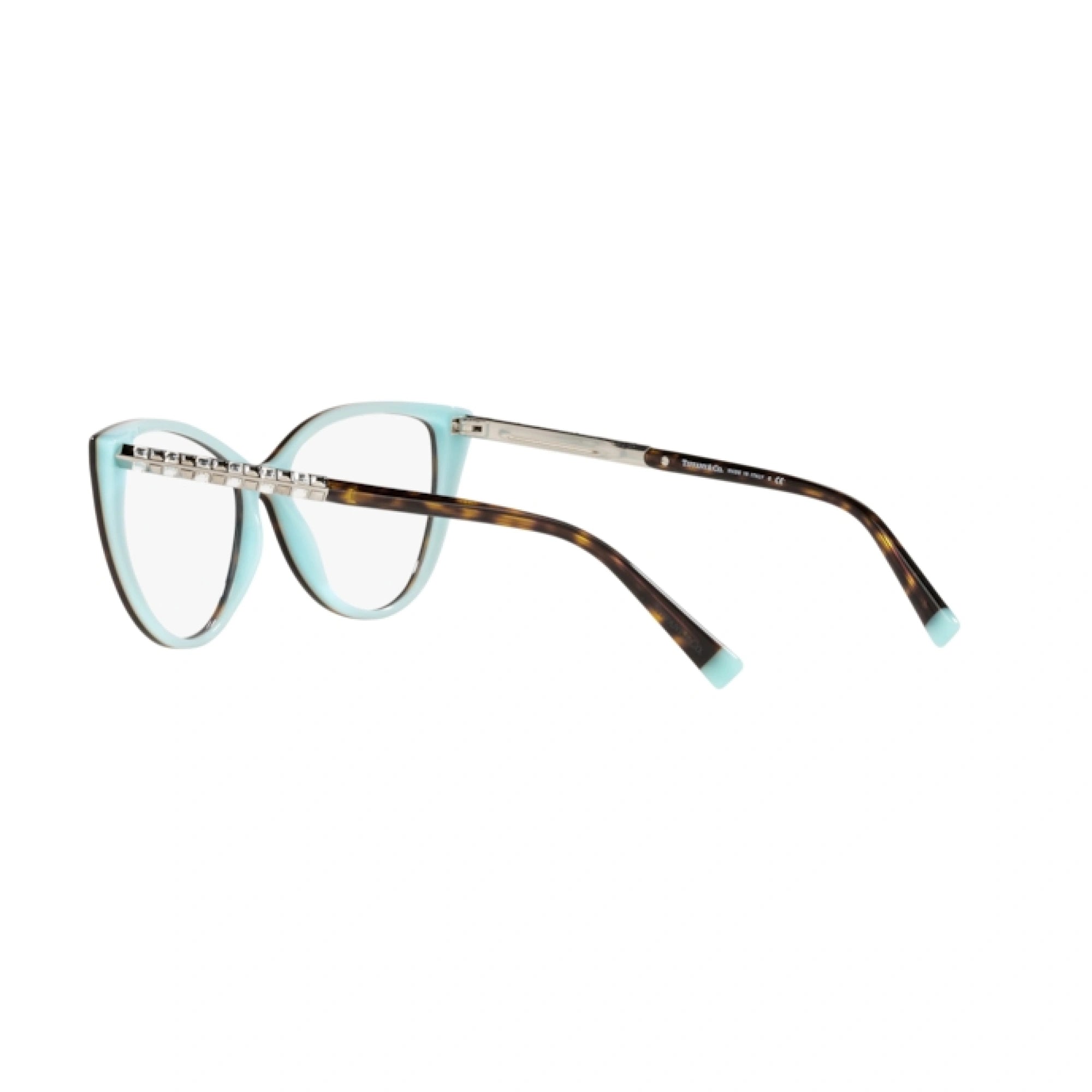 TIFFANY TF 2214B - 8134 HAVANA SU TIFFANY BLUE | OCCHIALE DA VISTA DONNA | CALIBRO 55