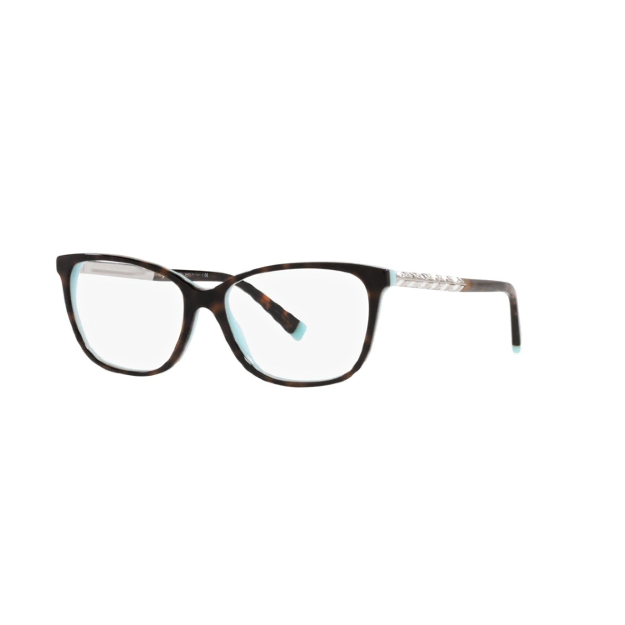 TIFFANY TF 2215B - 8134 HAVANA SU TIFFANY BLUE | OCCHIALE DA VISTA DONNA | CALIBRO 52