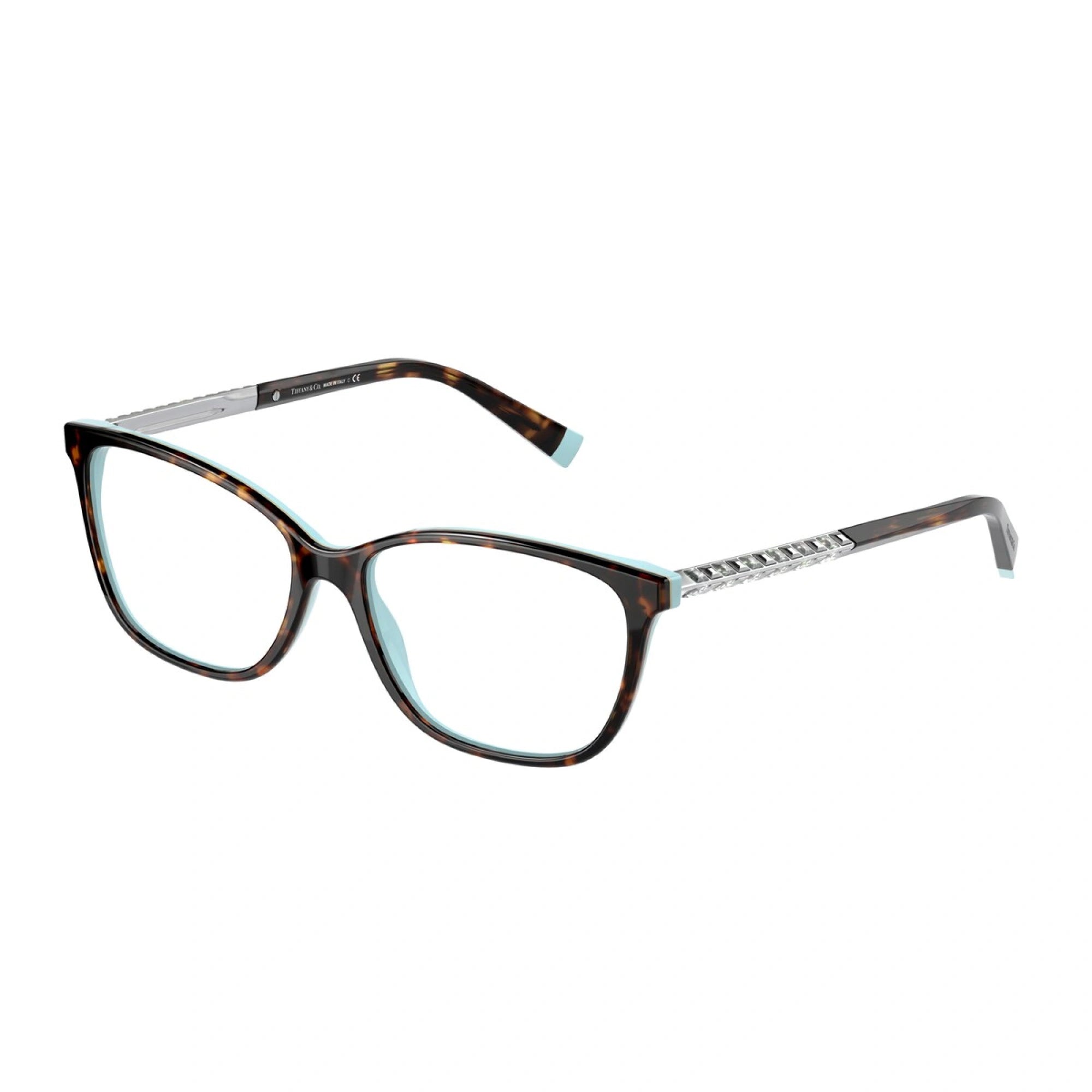 TIFFANY TF 2215B - 8134 HAVANA SU TIFFANY BLUE | OCCHIALE DA VISTA DONNA | CALIBRO 52
