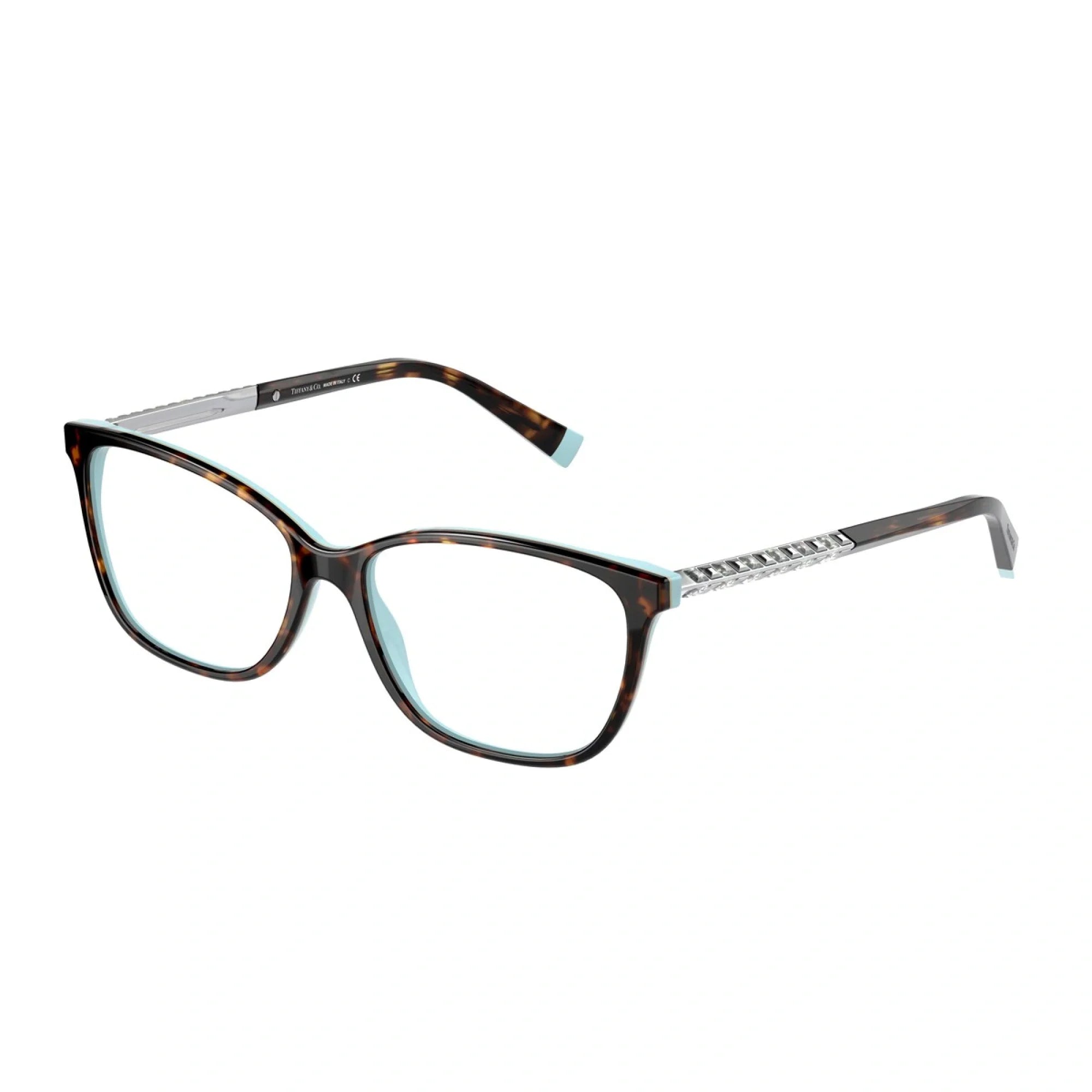 TIFFANY TF 2215B - 8134 HAVANA SU TIFFANY BLUE | OCCHIALE DA VISTA DONNA | CALIBRO 54