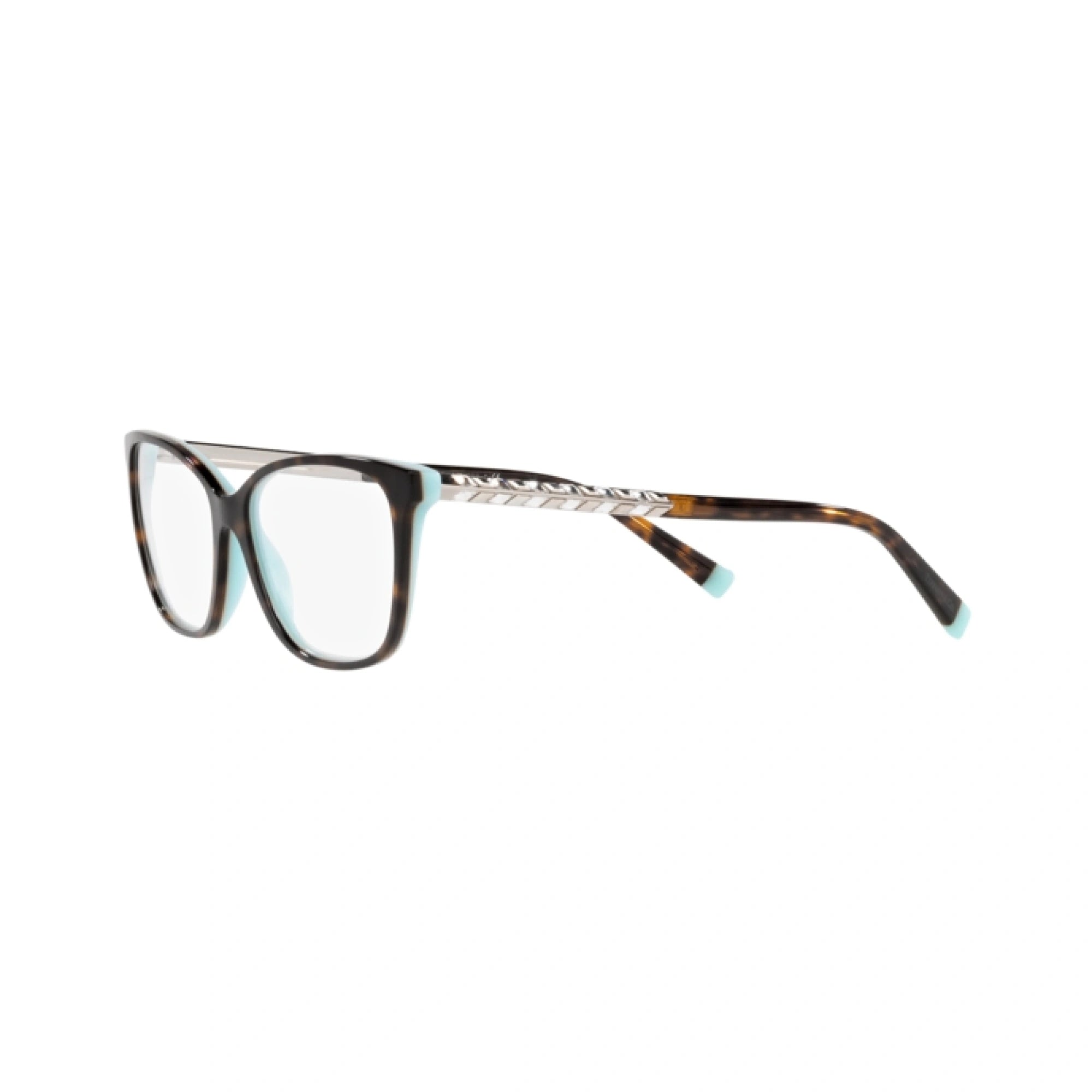 TIFFANY TF 2215B - 8134 HAVANA SU TIFFANY BLUE | OCCHIALE DA VISTA DONNA | CALIBRO 52
