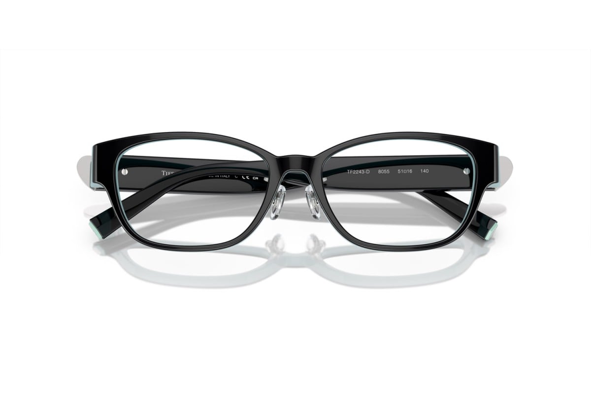 OCCHIALE DA VISTA DONNA | TIFFANY TF 2243D - 8055 NERO SU BLU TIFFANY - CALIBRO 51