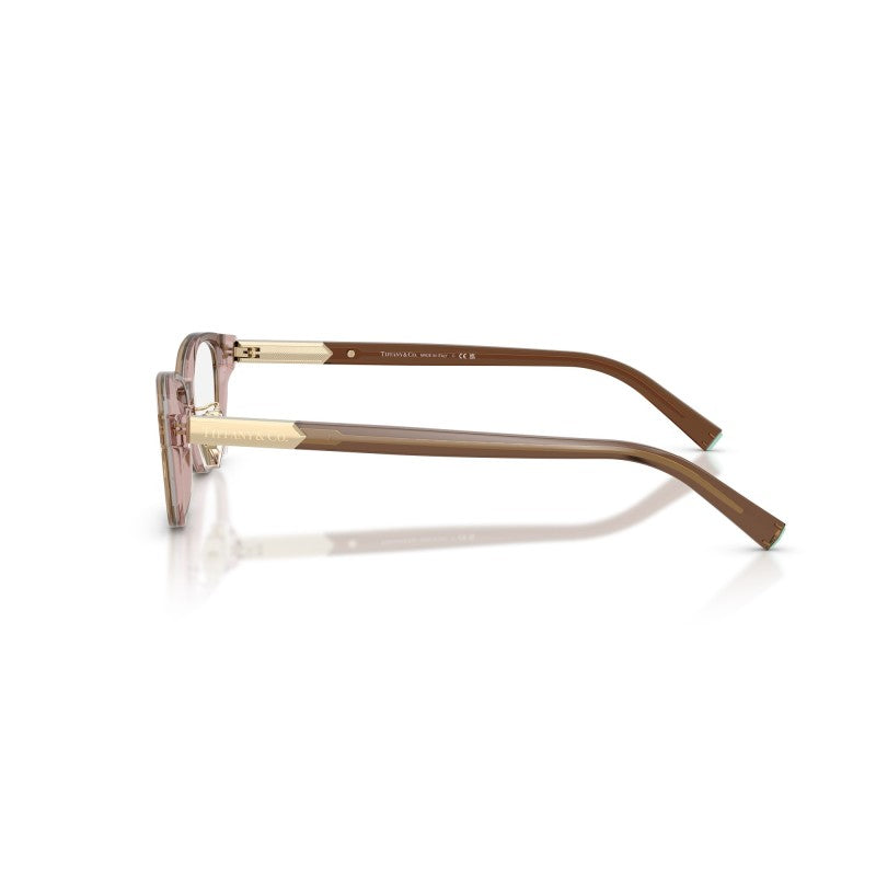 OCCHIALE DA VISTA DONNA | TIFFANY TF 2280D - 8255 MARRONE TRASPARENTE SU ROSA - CALIBRO 51
