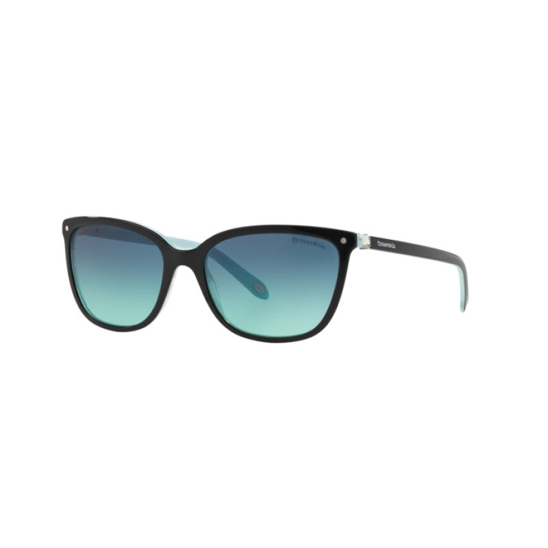 OCCHIALE DA SOLE DONNA | TIFFANY TF 4105HB - 81939S NERO / BLU A STRISCE - CALIBRO 55