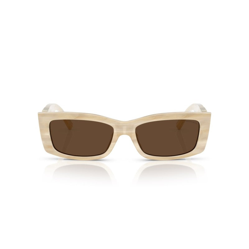 OCCHIALE DA SOLE DONNA | TIFFANY TF 4240U - 84313G AVORIO STRIATO - CALIBRO 54