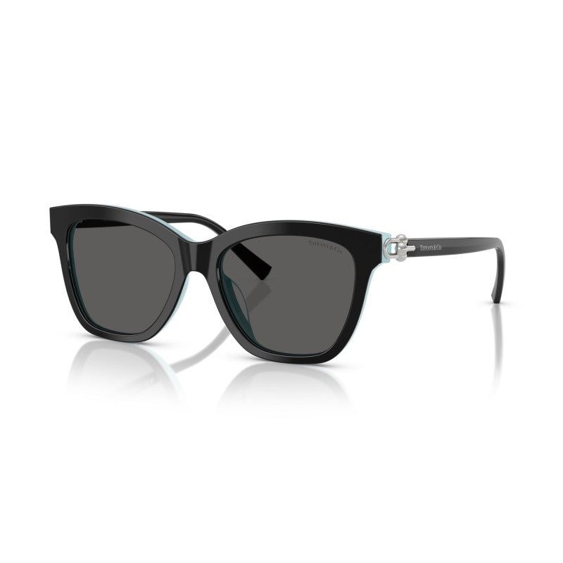 OCCHIALE DA SOLE DONNA | TIFFANY TF 4241D - 8055S4 NERO SU BLU TIFFANY - CALIBRO 54