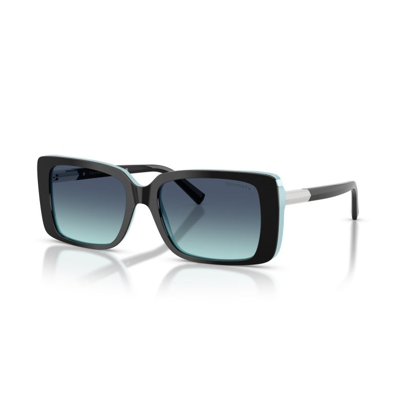 OCCHIALE DA SOLE DONNA | TIFFANY TF 4249 - 80559S NERO SU BLU TIFFANY - CALIBRO 55