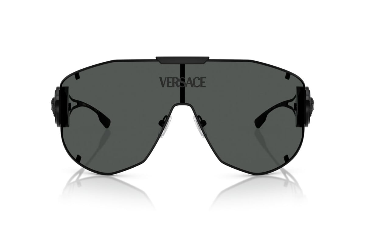 VERSACE - 143387 NERO OPACO | OCCHIALE DA SOLE UOMO - VE 2268 CALIBRO UNICO