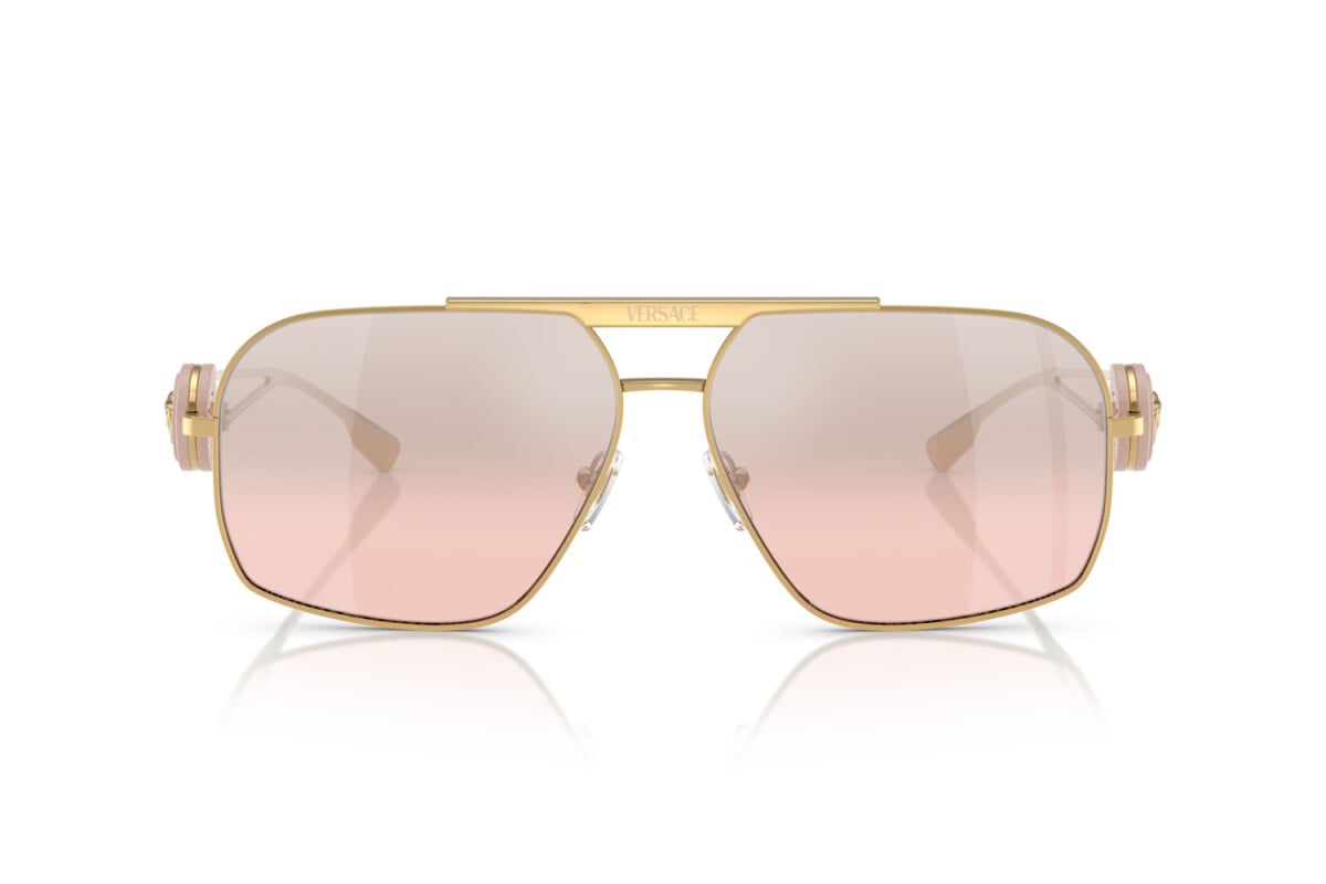 VERSACE - 10027E ORO | OCCHIALE DA SOLE UOMO - VE 2269 CALIBRO 62