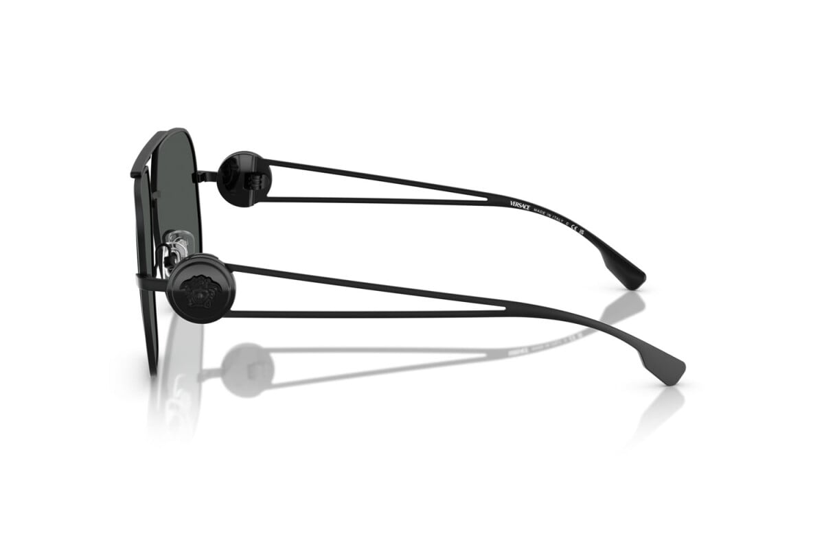 VERSACE - 143387 NERO OPACO | OCCHIALE DA SOLE UOMO - VE 2269 CALIBRO 62