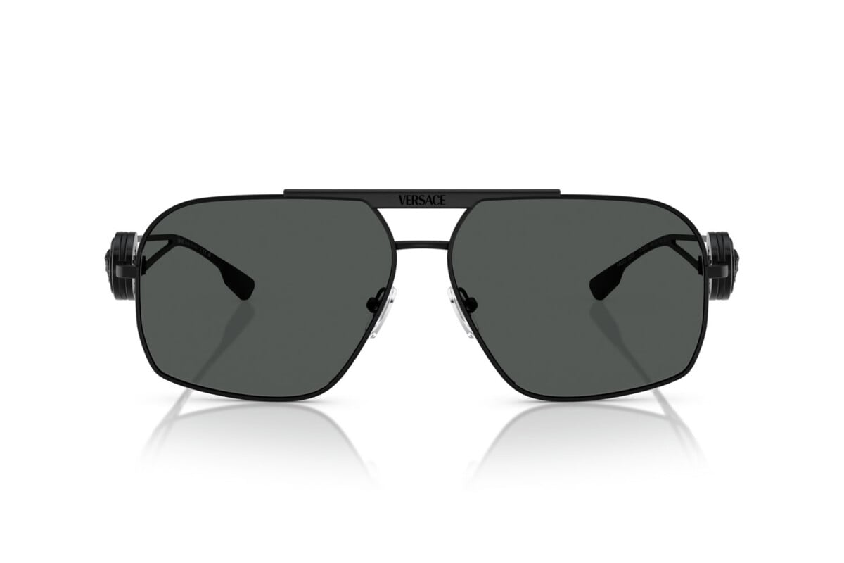 VERSACE - 143387 NERO OPACO | OCCHIALE DA SOLE UOMO - VE 2269 CALIBRO 62
