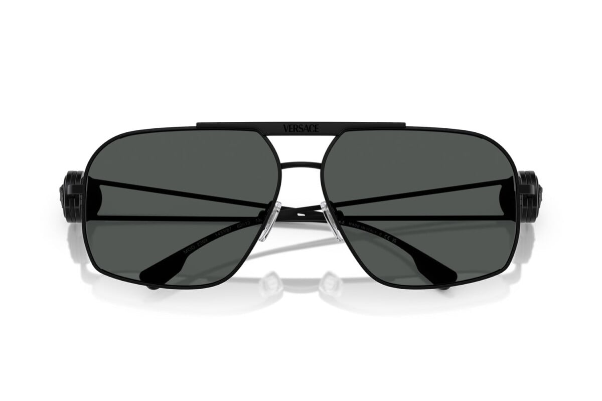 VERSACE - 143387 NERO OPACO | OCCHIALE DA SOLE UOMO - VE 2269 CALIBRO 62