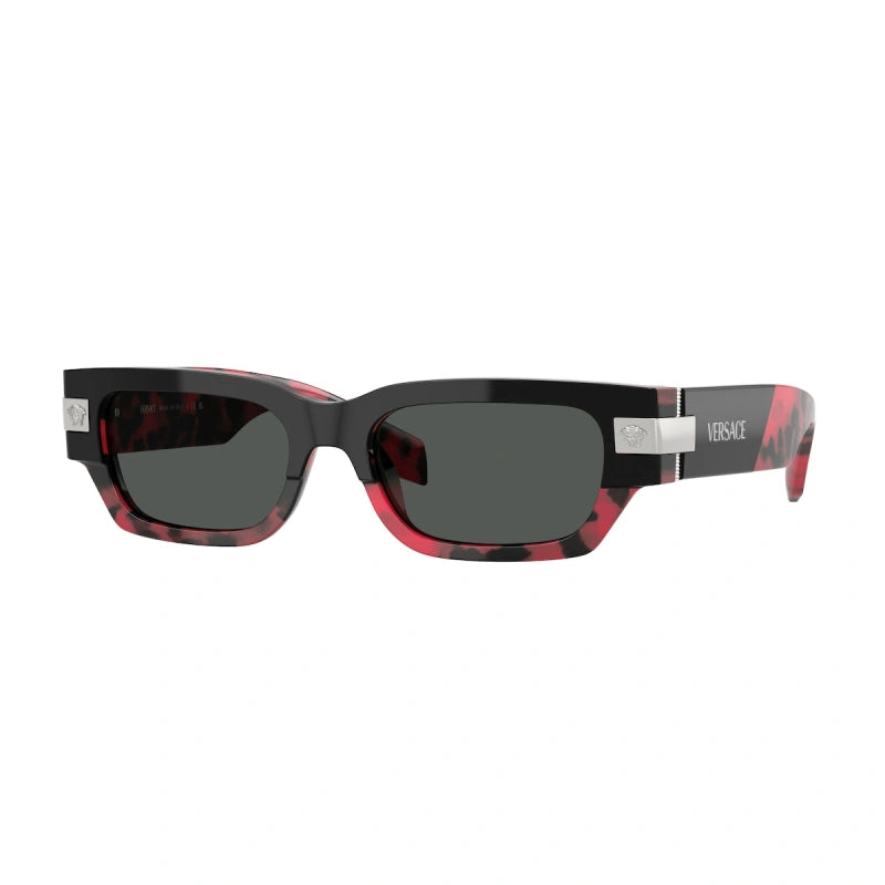 VERSACE - 545787 TOP NERO/AVANA ROSSO | OCCHIALE DA SOLE UOMO - VE 4465 CALIBRO 53