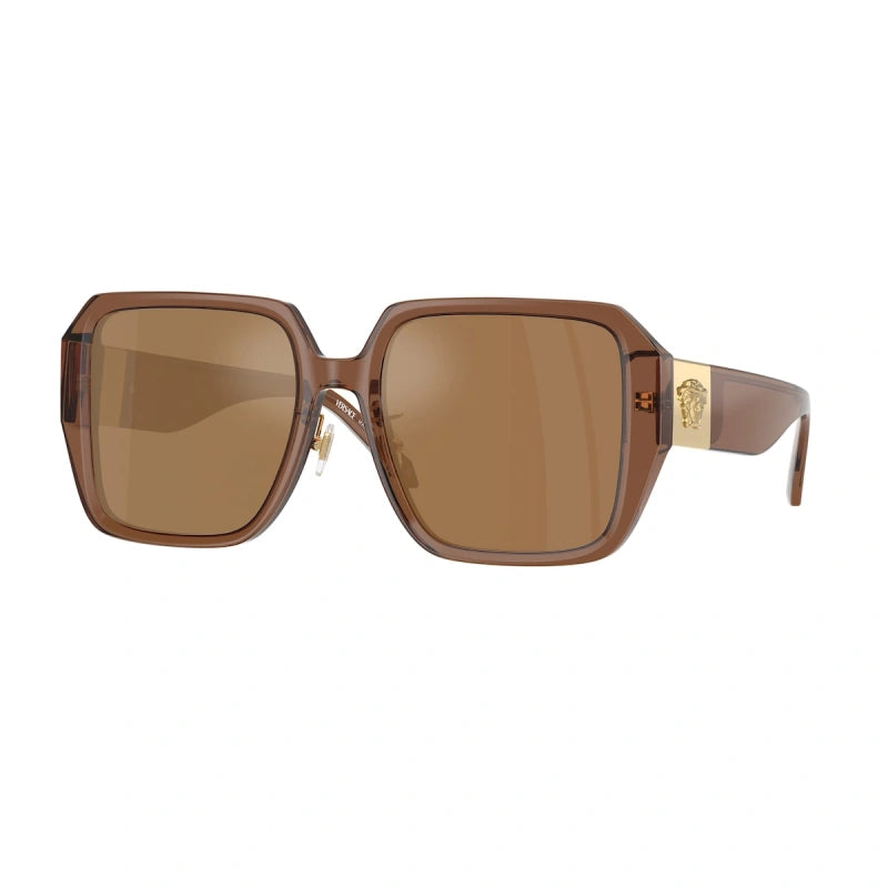 VERSACE - 5028/O MARRONE SCURO TRASPARENTE | OCCHIALE DA SOLE DONNA - VE 4472D CALIBRO 56