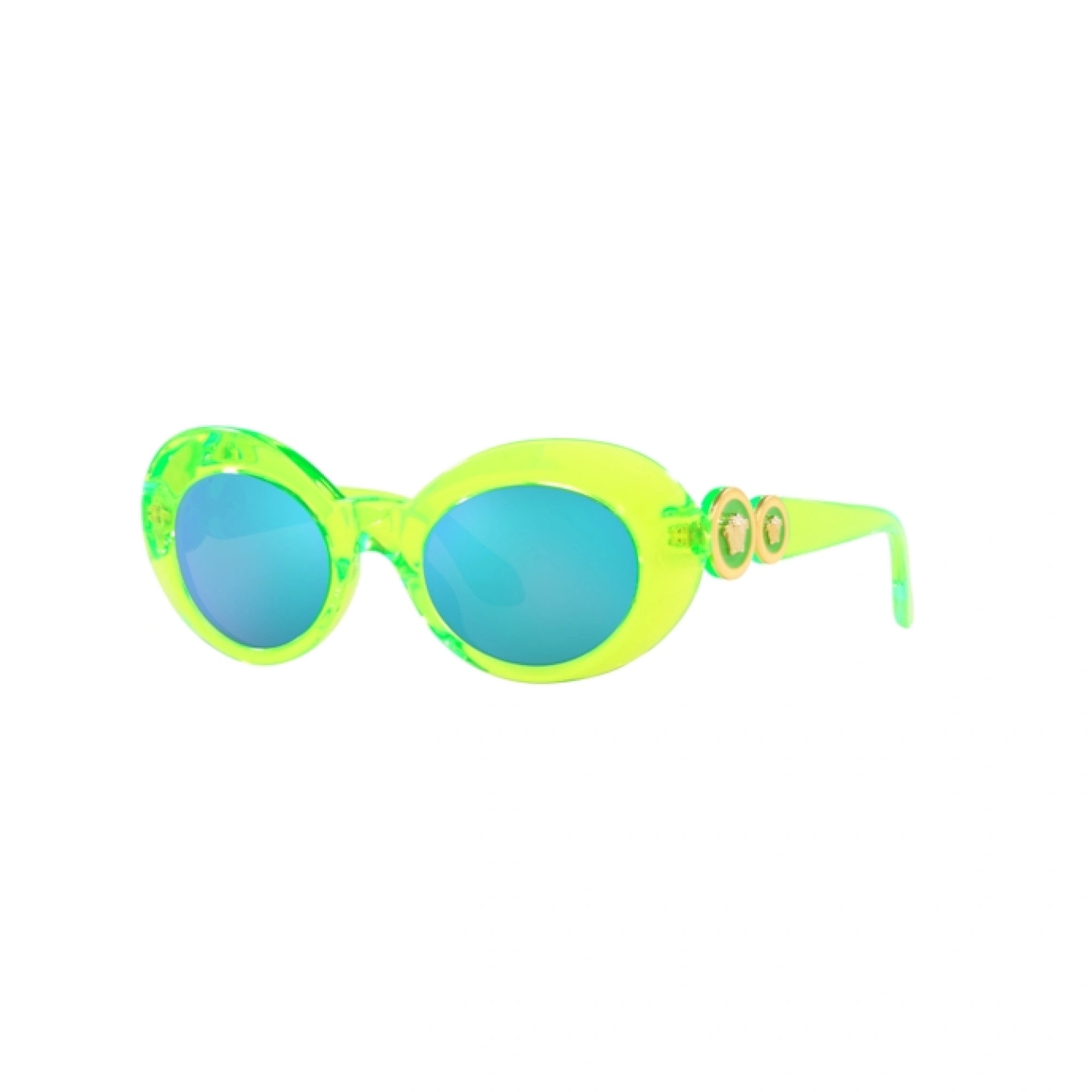 VERSACE VK 4428U - 537125 VERDE FLUO TRASPARENTE | OCCHIALE DA SOLE BAMBINA | CALIBRO 45