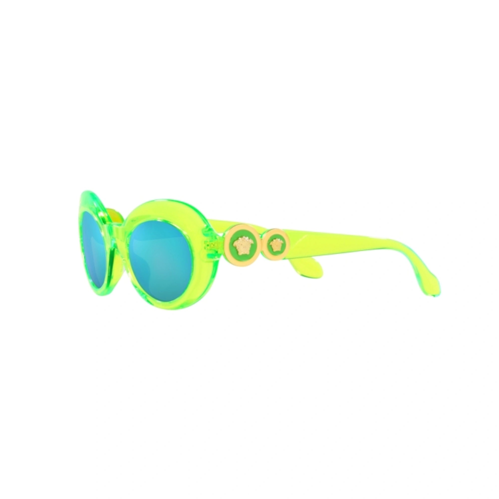 VERSACE VK 4428U - 537125 VERDE FLUO TRASPARENTE | OCCHIALE DA SOLE BAMBINA | CALIBRO 45