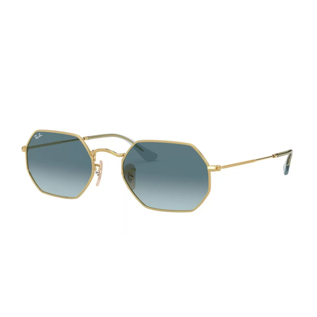 UNISEX SUNGLASSES RAY-BAN RB 3556N OCTAGONAL 91233M GOLD 