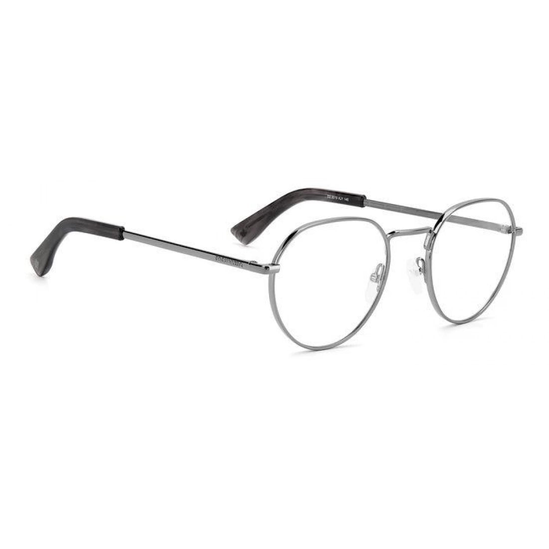 UNISEX EYEGLASSES DSQUARED2 D2 0019 - KJ1 DARK RUTHENIUM CALIBER 52 