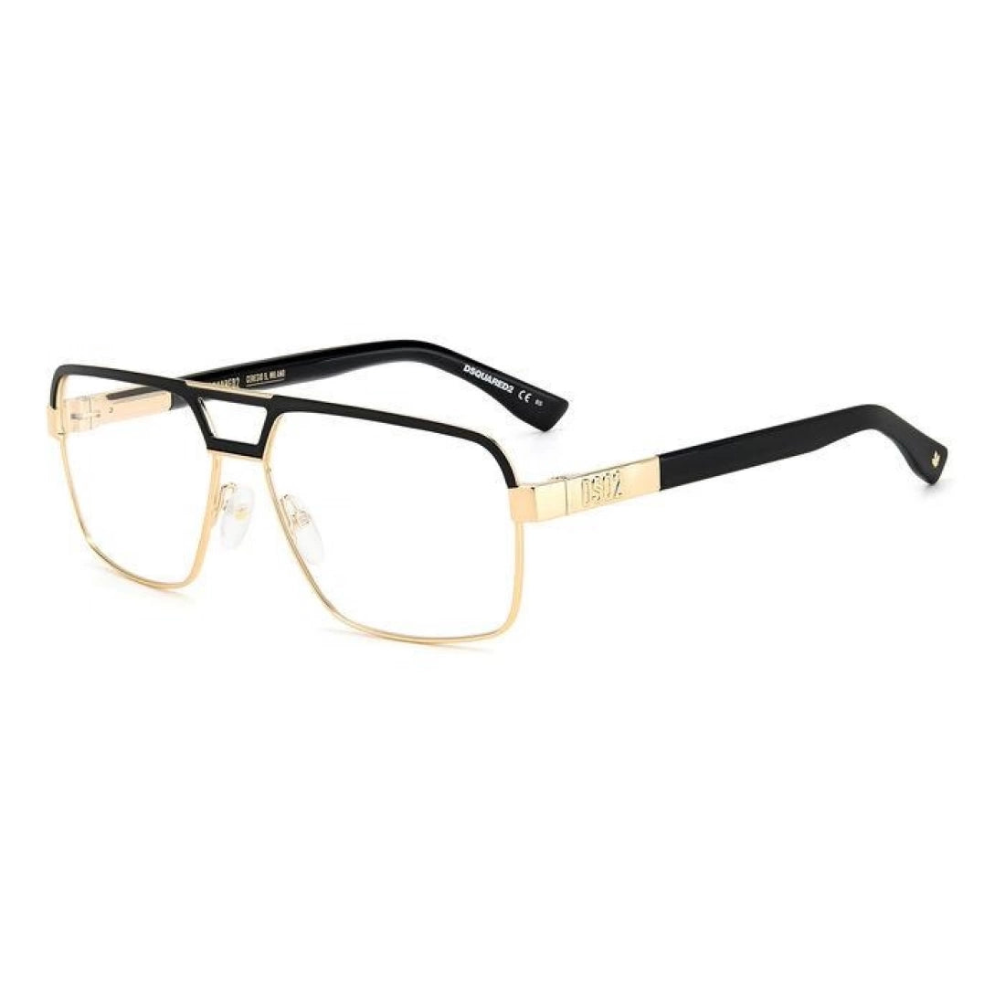 OCCHIALE DA VISTA UOMO Dsquared2 D2 0034 2M2 Oro Nero Ottica