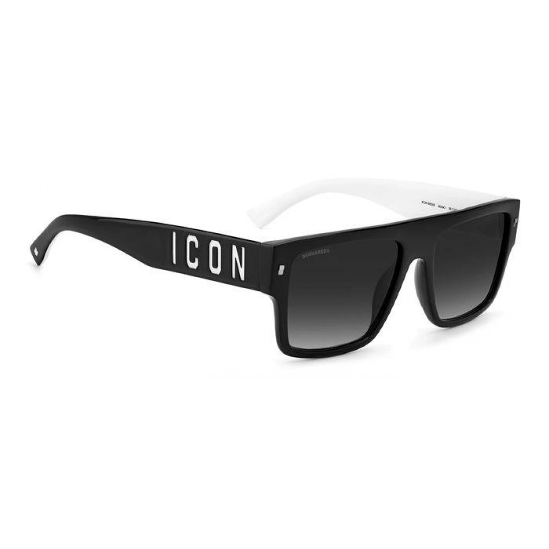 OCCHIALE DA SOLE UOMO DSQUARED2 ICON 0003/S - 80S 9O NERO BIANCO