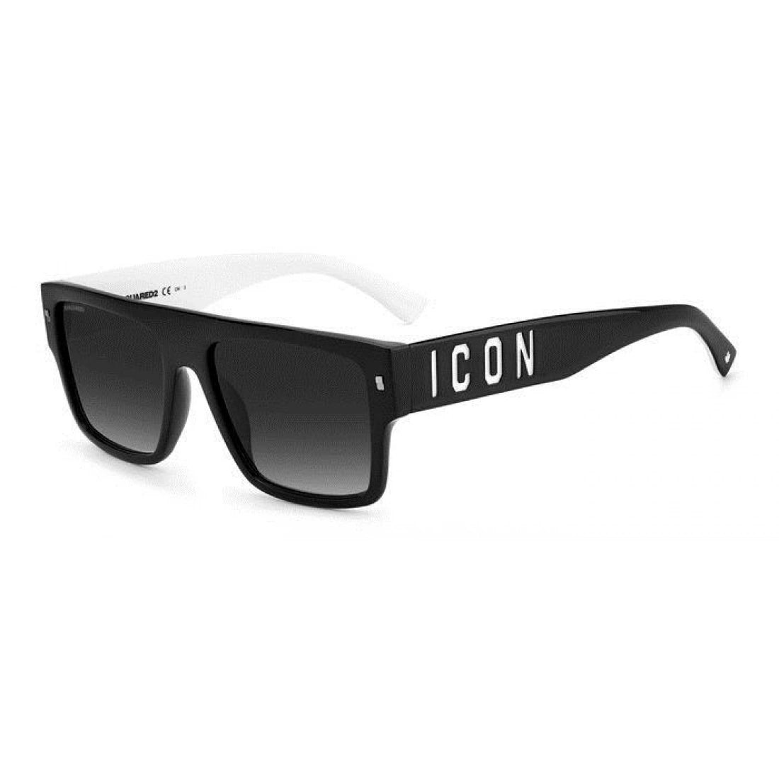 OCCHIALE DA SOLE UOMO DSQUARED2 ICON 0003 S 80S 9O NERO BIANCO Ottica Rosolino s.r.l.s