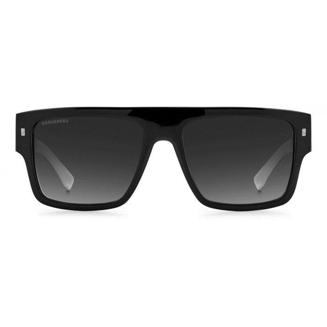 OCCHIALE DA SOLE UOMO DSQUARED2 ICON 0003/S - 80S 9O NERO BIANCO