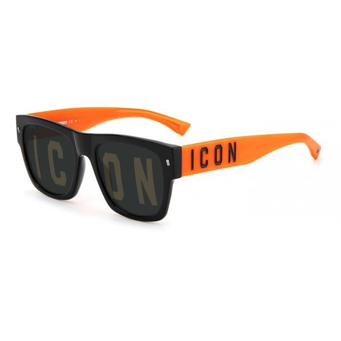 OCCHIALE DA SOLE UOMO DSQUARED2 ICON 0004/S - 8LZ 7Y NERO ARANCIO