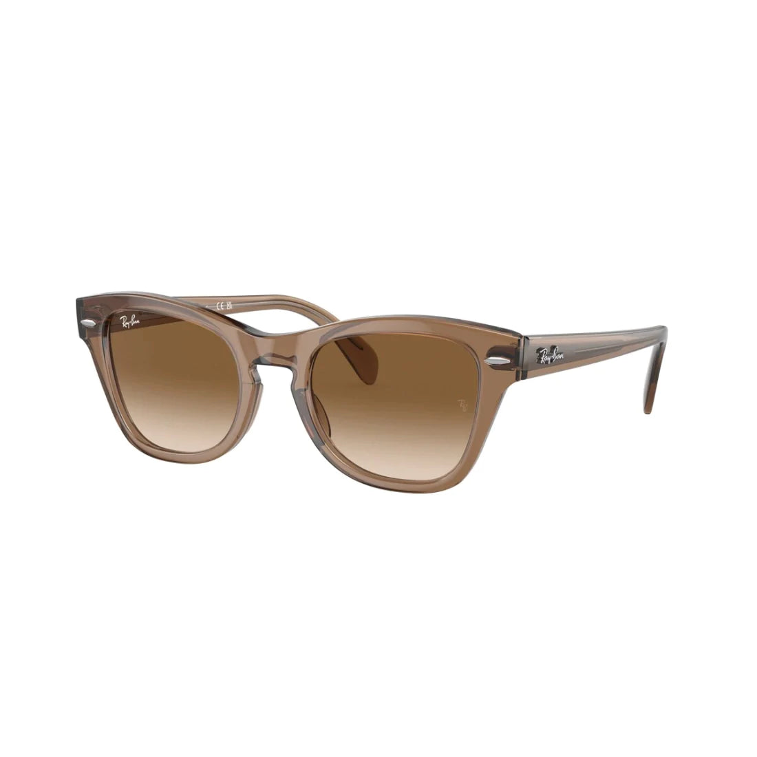 OCCHIALE DA SOLE UNISEX RAY-BAN RB 0707S - 664051 MARRONE CHIARO TRASPARENTE CALIBRO 53
