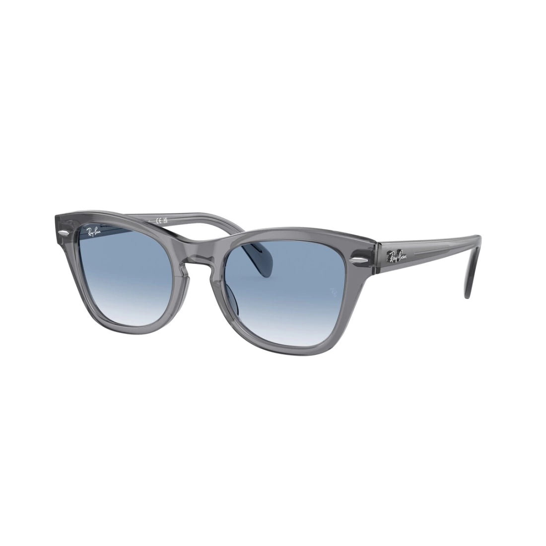 UNISEX SUNGLASSES RAY-BAN RB 0707S - 66413F TRANSPARENT GRAY SIZE 50 