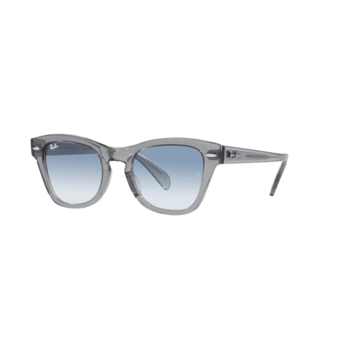 UNISEX SUNGLASSES RAY-BAN RB 0707S - 66413F TRANSPARENT GRAY SIZE 50 