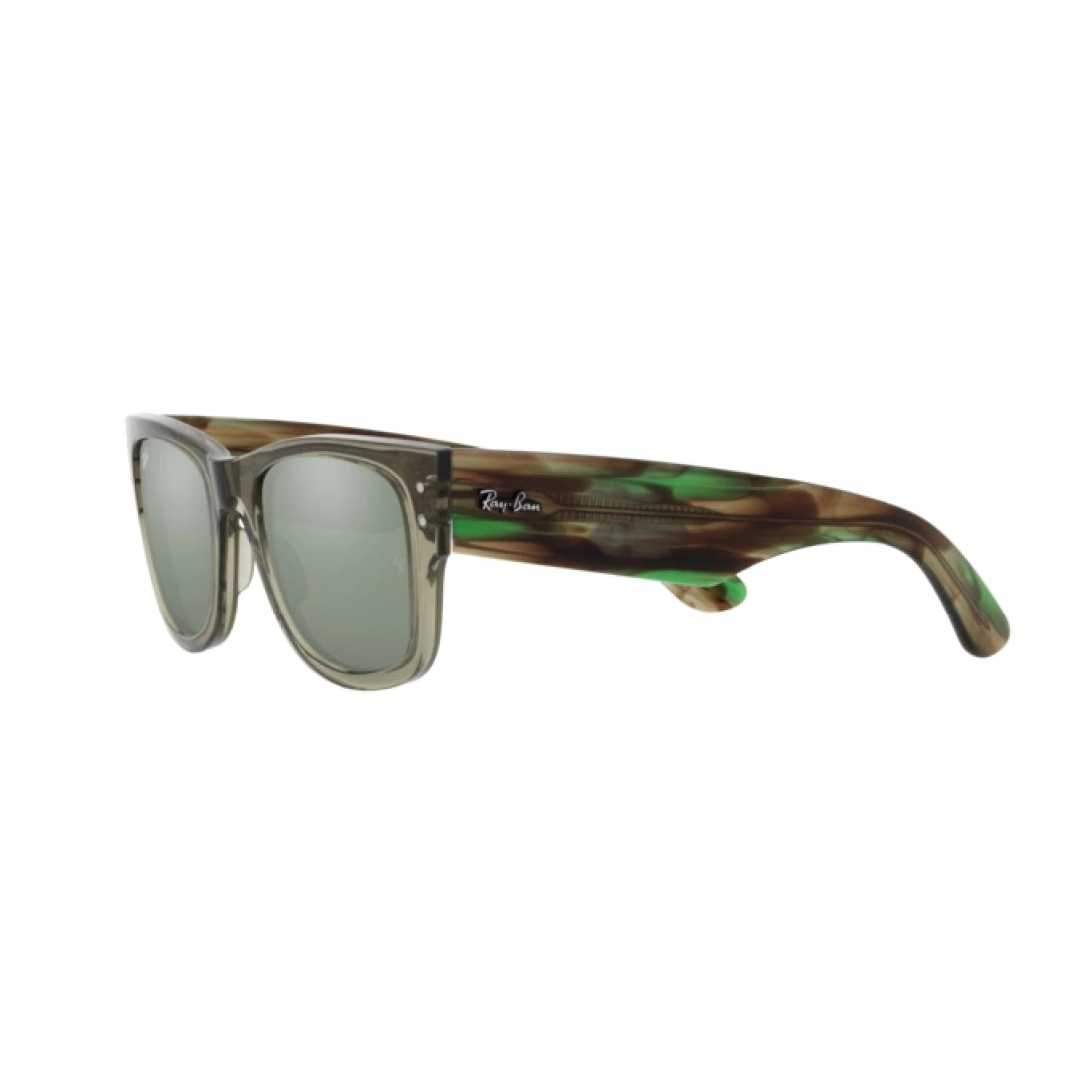 OCCHIALE DA SOLE UNISEX RAY-BAN RB 0840S MEGA WAYFARER 66355C VERDE TRASPARENTE