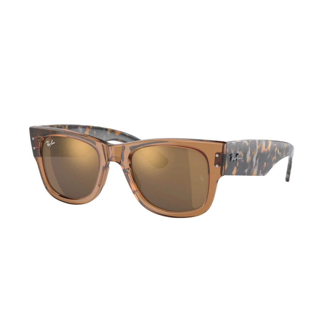OCCHIALE DA SOLE UNISEX RAY-BAN RB 0840S MEGA WAYFARER 663693 MARRONE TRASPARENTE