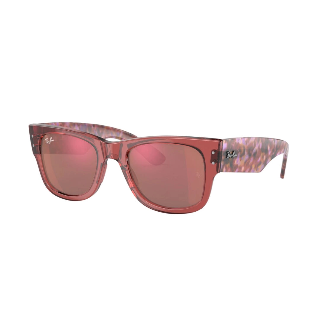 OCCHIALE DA SOLE UNISEX RAY-BAN RB 0840S MEGA WAYFARER 66372K ROSA TRASPARENTE