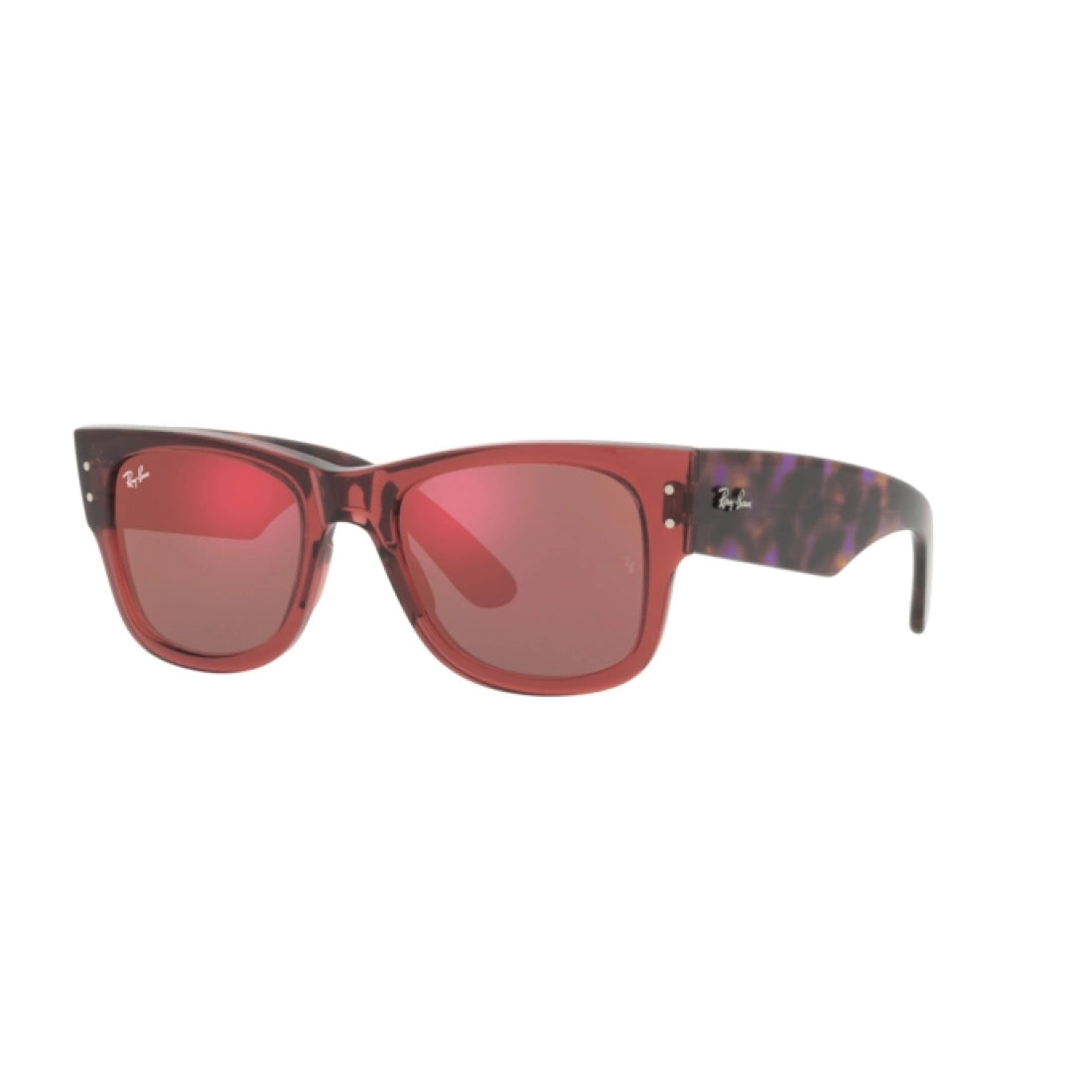OCCHIALE DA SOLE UNISEX RAY-BAN RB 0840S MEGA WAYFARER 66372K ROSA TRASPARENTE