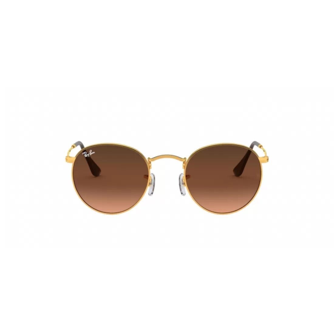 MEN'S SUNGLASSES RAY-BAN RB 3447 ROUND METAL 9001A5 BRILLIANT POLISHED BRONZE CALIBER 53 
